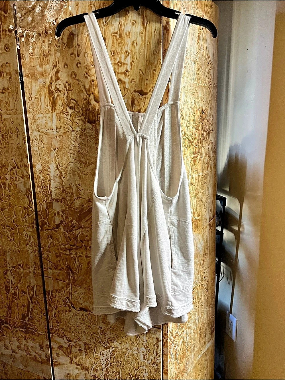 Simply Southern Washed Romper Cotton Cream Medium - Picture 2 of 7